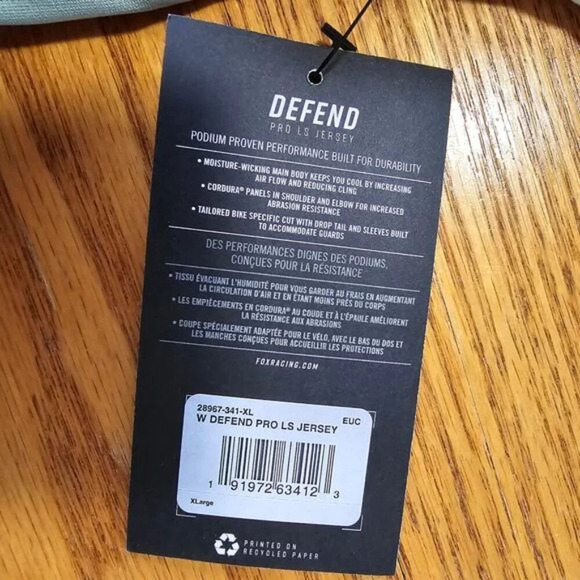 Fox Racing Defend Pro Long Sleeve Jersey‎ in Eucalyptus - Size Extra Large - Picture 11 of 11